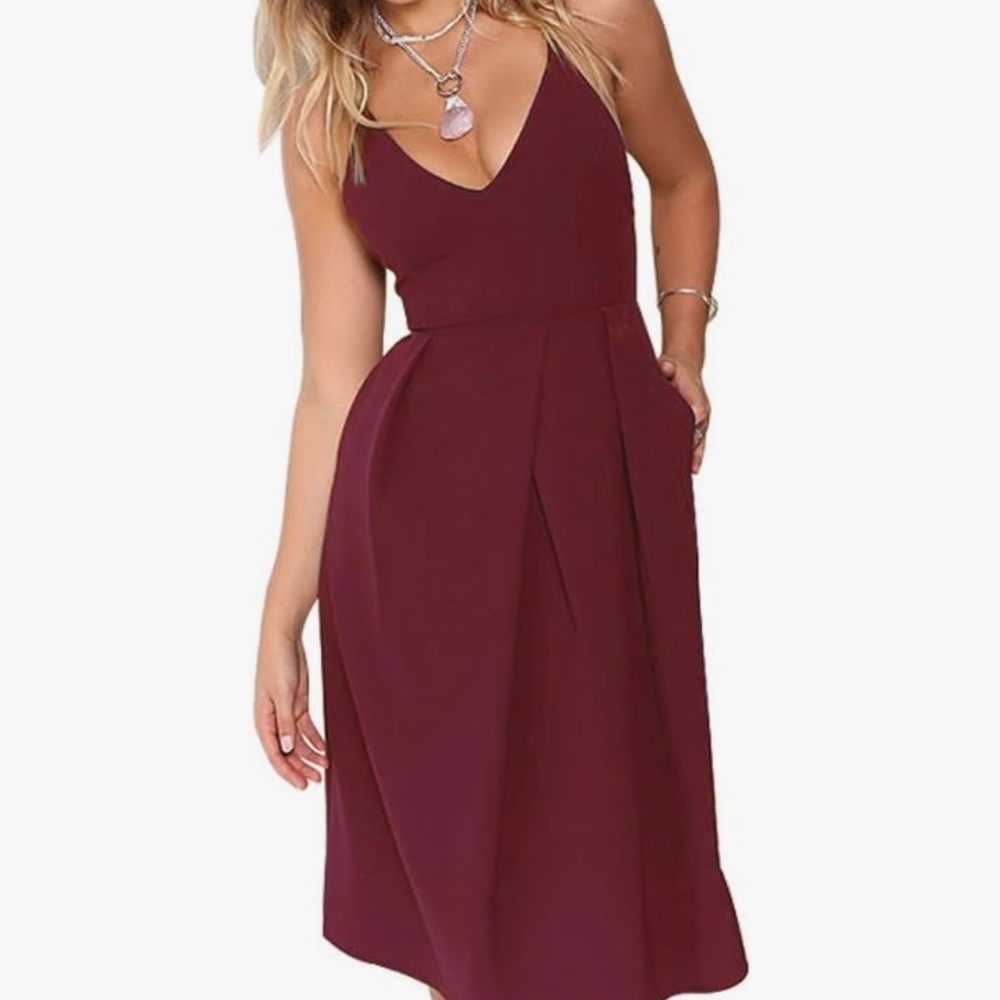 NWT Elegant Burgundy Holiday Dress